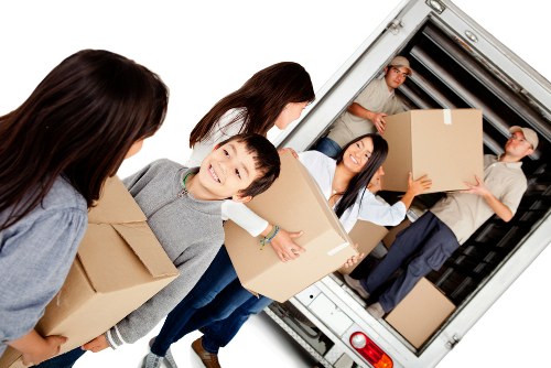Business furniture and office equipment prepared for a Kentishtown move