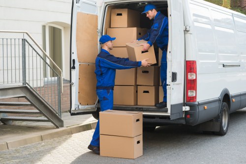 Removal team preparing a house move in Kentishtown