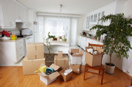 Furniture and boxes being loaded for a move in Kentishtown