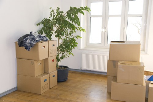 Careful loading of household items for a local relocation
