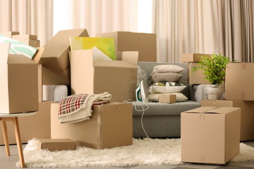 Moving van near flats and apartment buildings in Kentishtown