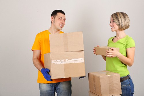 Moving boxes and furniture for a Kentishtown man and van service