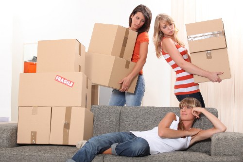Loading furniture into a van for a Kentishtown house or flat removal